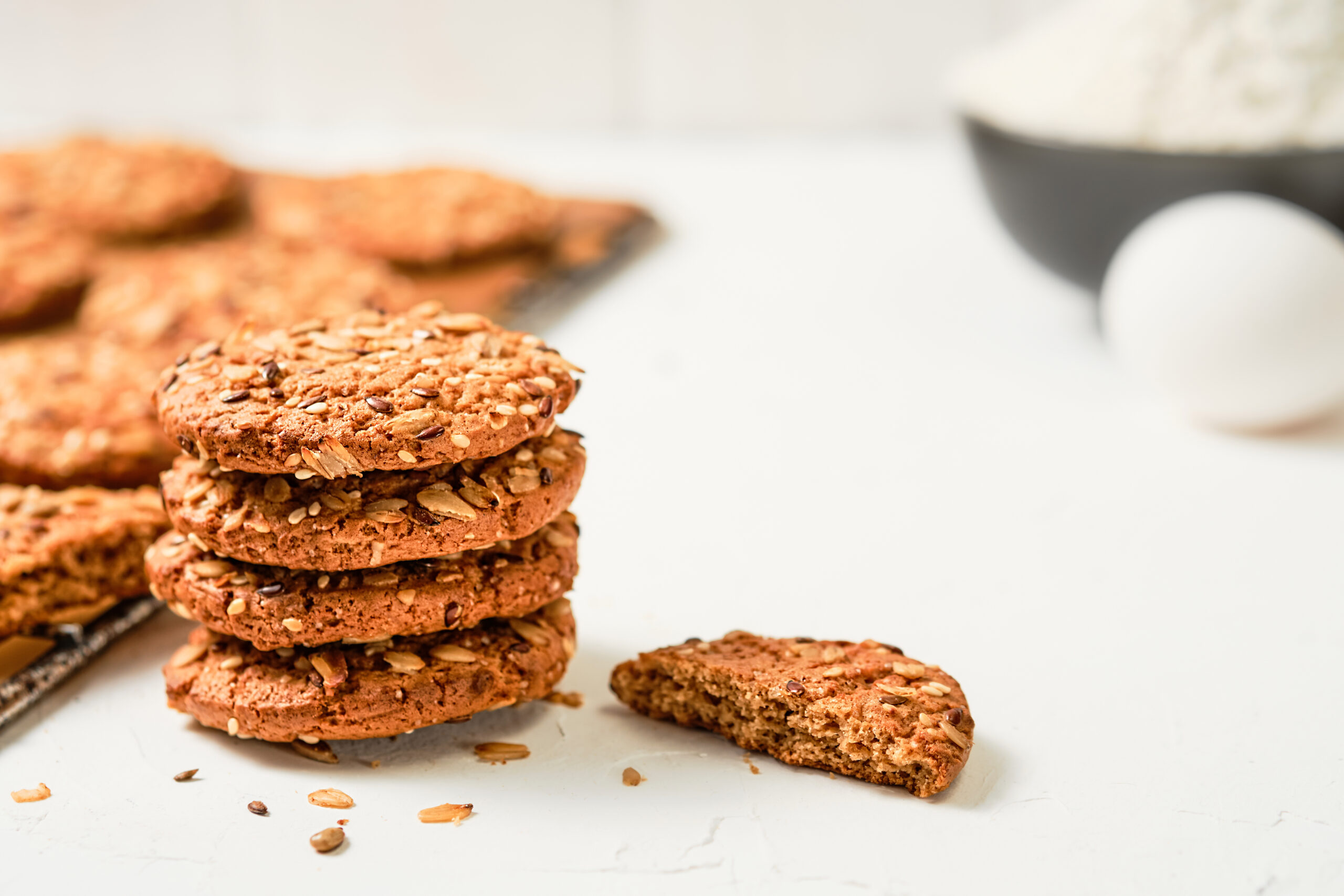 Galletas veganas integrales elaboradas con ingredientes naturales